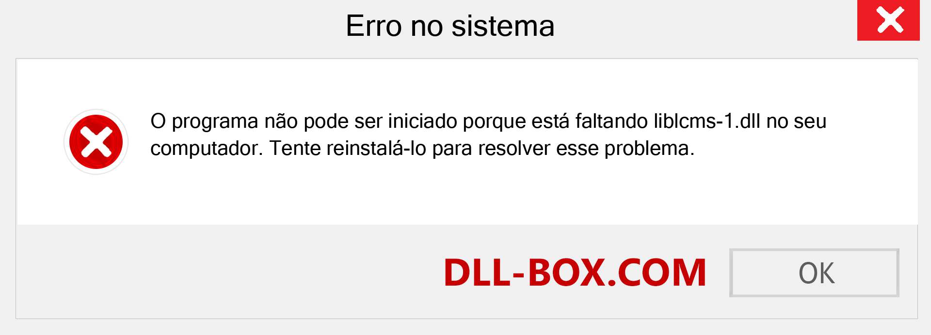 Arquivo liblcms-1.dll ausente ?. Download para Windows 7, 8, 10 - Correção de erro ausente liblcms-1 dll no Windows, fotos, imagens